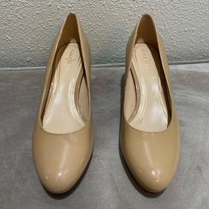 Cole Haan NikeAir Women’s Nude Patent Leather Pumps High Heel.